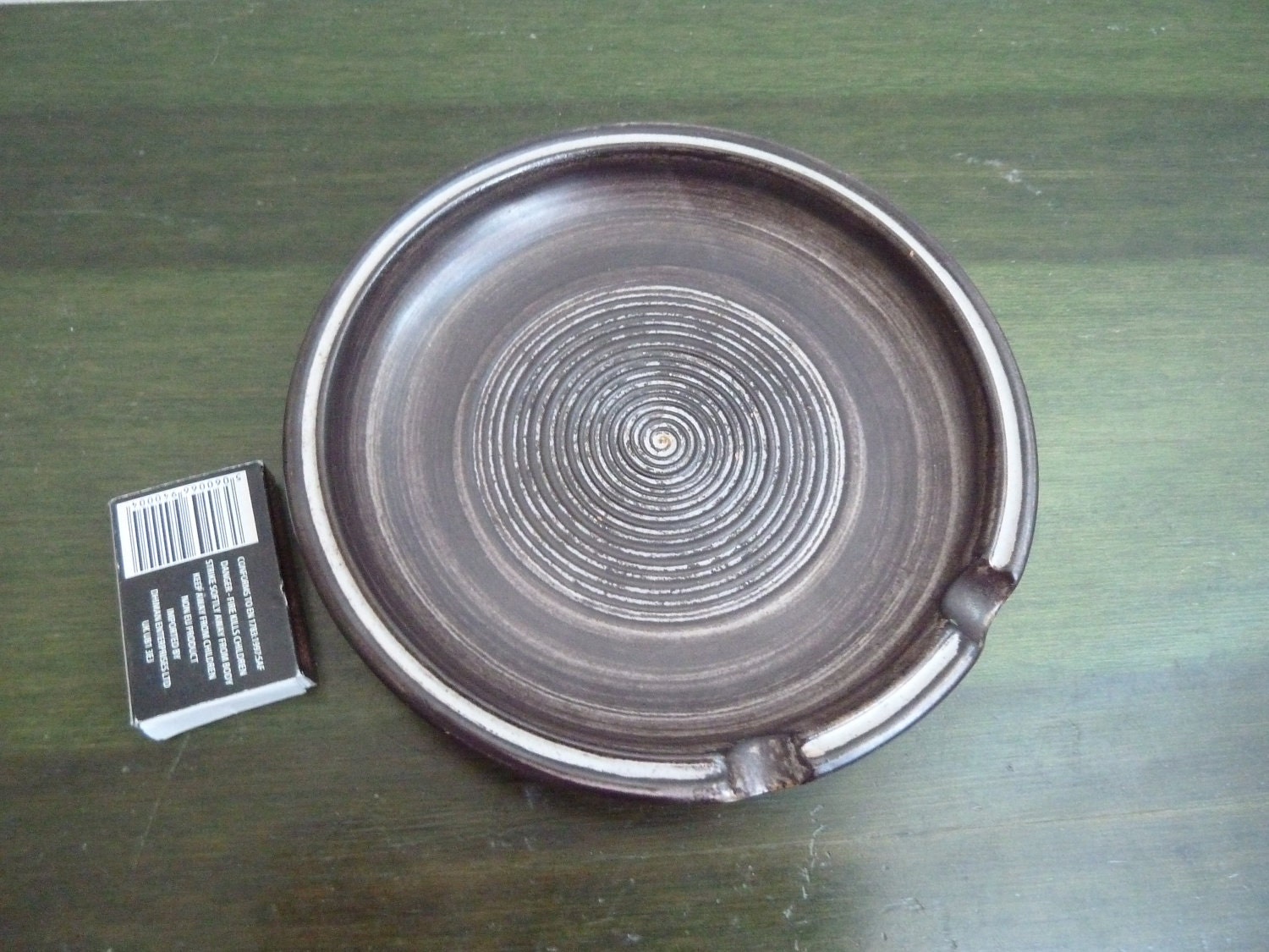 Vintage danish ash tray stoneware marked Danmark BR EH Eigil Hinrichsen
