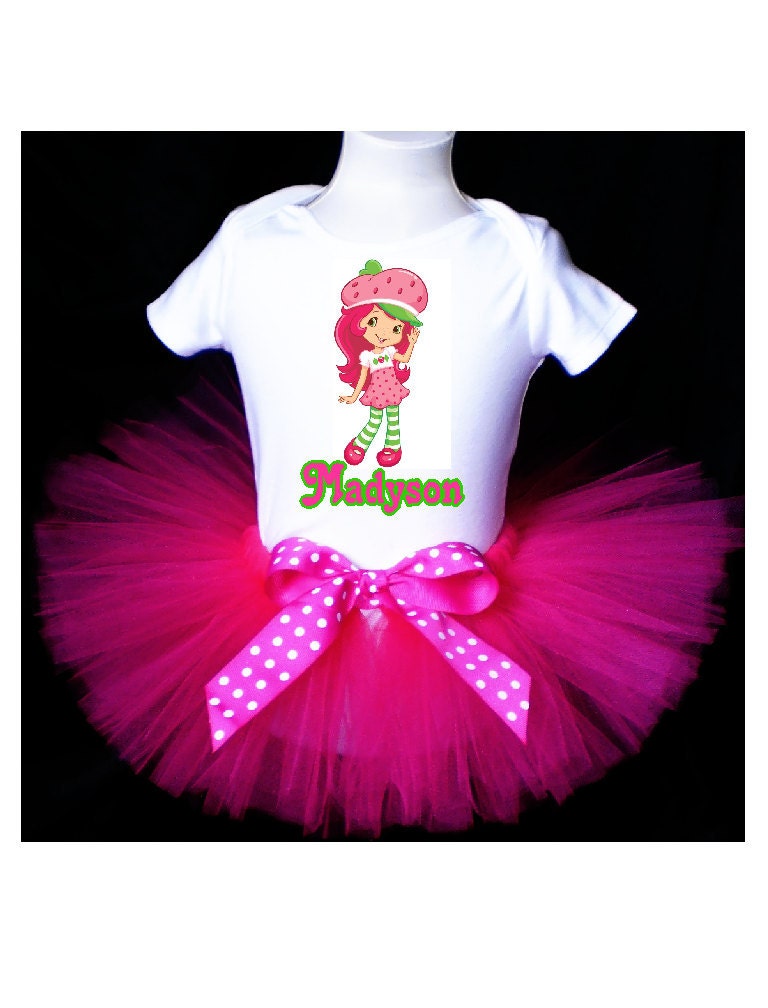 Strawberry Shortcake Tutu Birthday Outfit Costume Tutu and Top Included