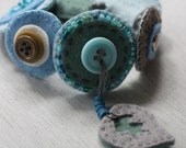 DIY PDF Pattern felt bracelet Woodland