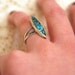 Vintage Native American Turquoise Chip Stone Ring Size 4 SALE