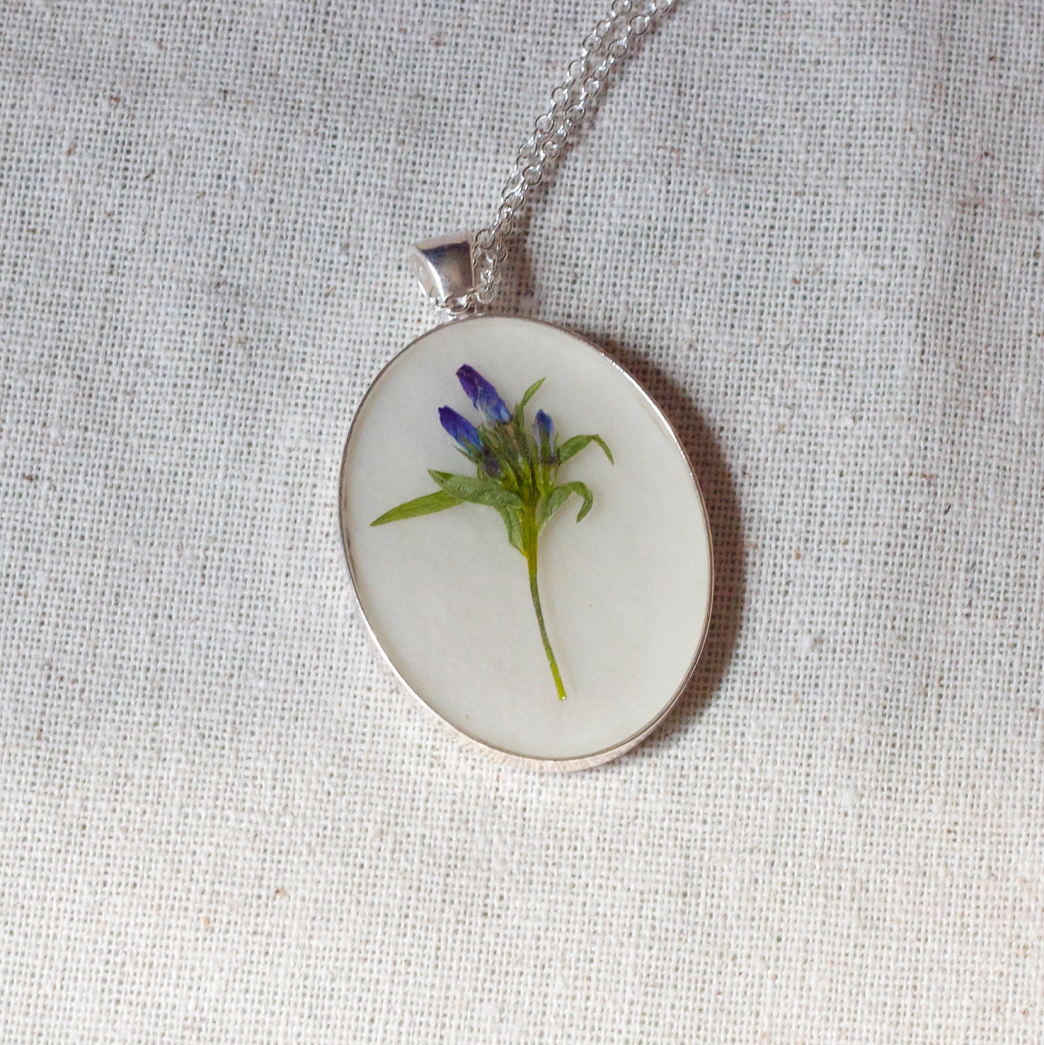 pressed flower necklace lavender phlox real pressed botanical Pendant Jewelry with Handmade Paper - resin jewelry spring summer garden