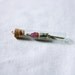 botanical vial necklace preserved specimen corked top romantic rosebud. beauty and the beast