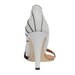 High heels handmade black and white fan leather sandals