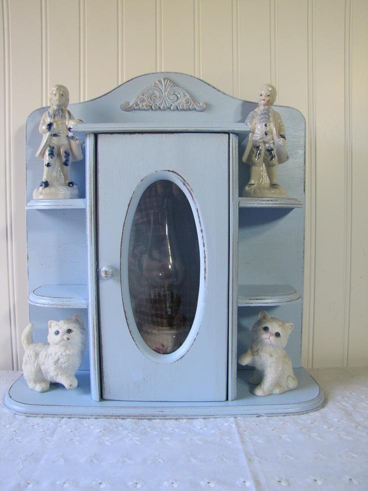 Lil Baby Blue Shabby Chic Cottage Curio clearance sale