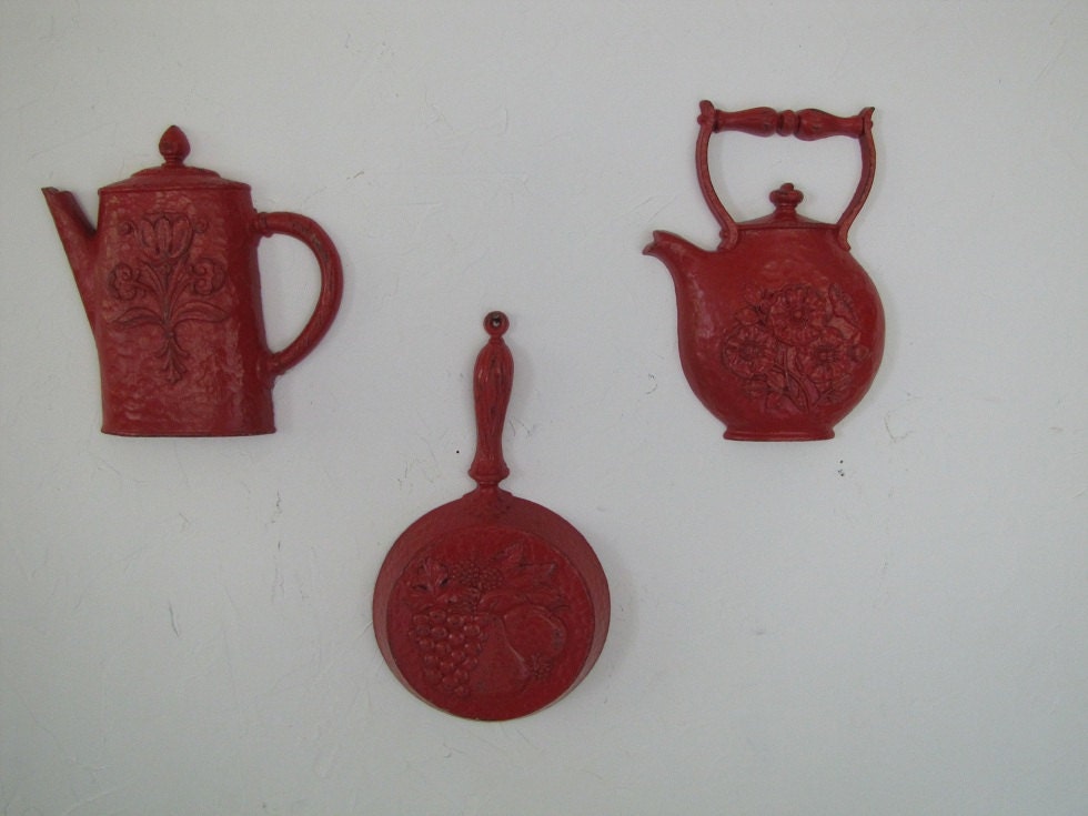 Vintage Syroco Kitchen Decor Plaques Shabby Chic clearance sale