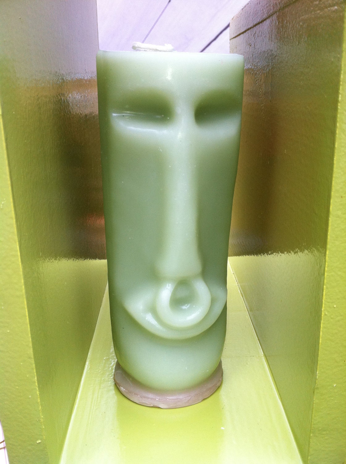 Tiki Candle - homemade - Polynesian - Hawaiian - custom colors, scents, paint