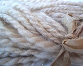 California Bling - undyed California Red handspun yarn with sparkle  - 48 yards 3 oz -  2 ply bulky