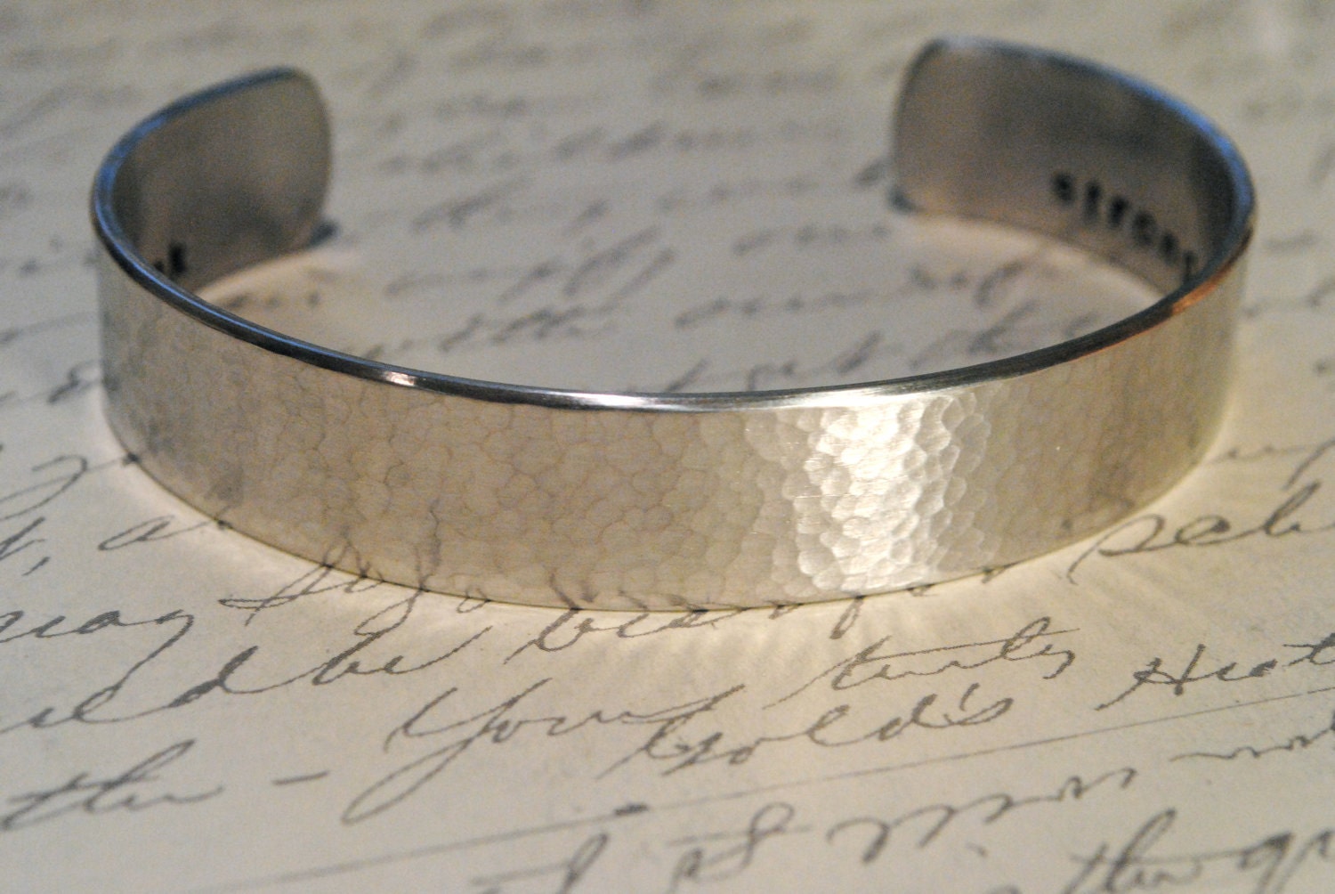 Custom Personalized Secret Message Cuff Bracelet