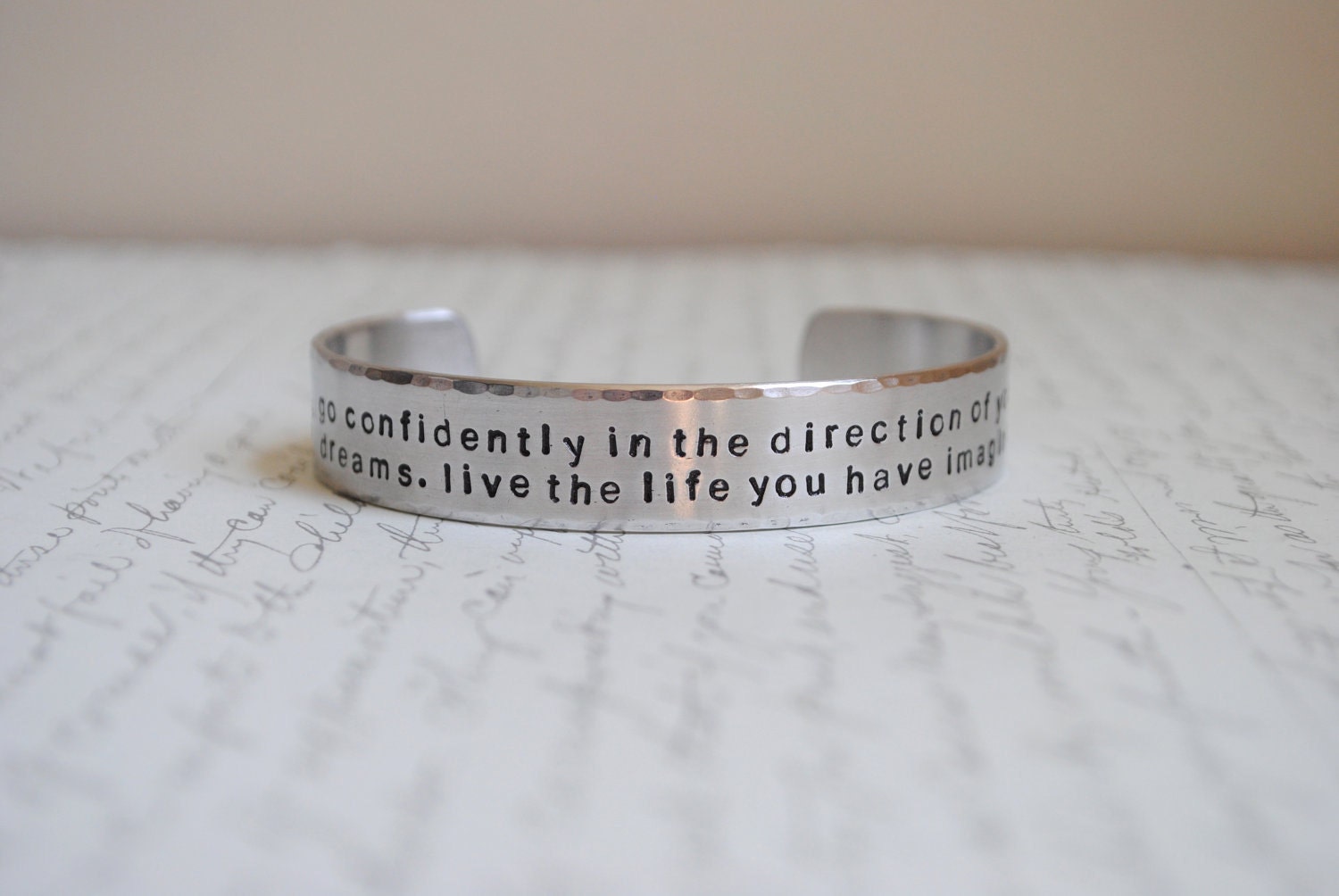 Go Confidently in the Direction of Your Dreams Cuff Bracelet
