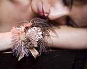 The Original, The 5 in 1 Swanky by Kat Swank (headband, choker, upper arm, wrist, and ankle cuff), ostrich feather accessory.