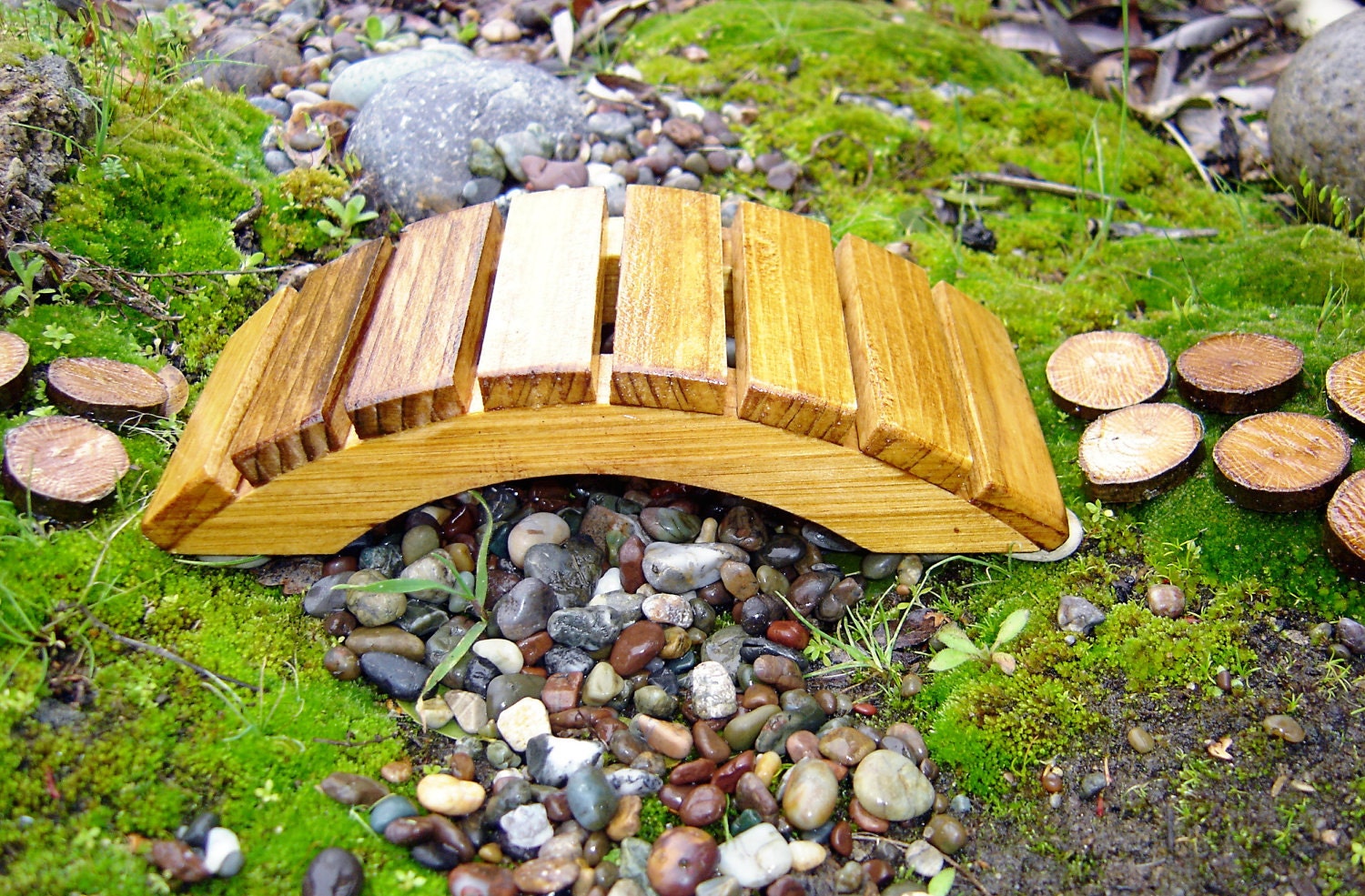Miniature Garden Bridge Goes With A Fairy Door, Gnome Door, Hobbit Door, Elf Door, Troll Door.
