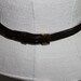 Vintage Brown Cowhide Welt Seam Belt With Brass Buckle by Pilgrim Size 30