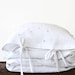 Toddler Bedding set - European Linen Fabric White (grey stars embroidery)