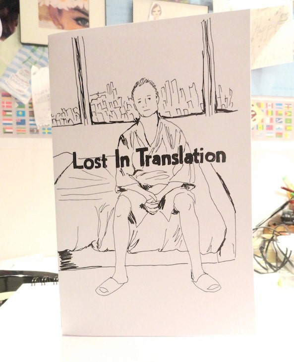 Comic Book Lost in Translation, Bill Murray, Sofia Coppola - Book/ zine illustrations.