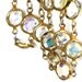 Vintage Austrian AB Crystal Necklace Bezel Set Beveled Glass Designed Signed
