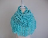 Shawl blue,Ready To Shipping,New Trend for winter,warm,soft,BEST  yarn,fashion gift for her