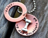 My Dog Completes Me Personalized Handstamped Secret Message Necklace