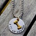 I Love My Min Pin Handstamped Necklace