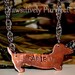 Personalized Handstamped Dachshund Necklace