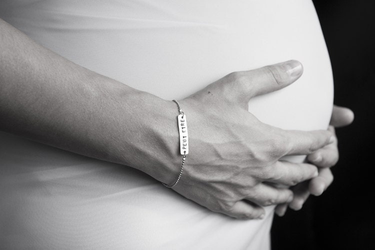 Peut-Etre / words on silver tag bracelet (MBG02)
