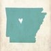 Arkansas Love State Customizable Art Print
