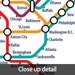 World Map as a Tube Metro System, Art Print, 24x36 inch (596)