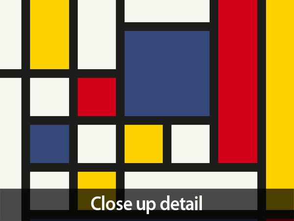 Map of the World Map in the style of Piet Mondrian, Art Print 18x24 inch (202)