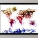 Light Writing Map of the World Map, Art Print 18x24 inch (96)