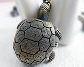Sea turtle pocket watch necklace