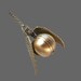 Enchanted Golden Snitch Ball Locket WATCH with silver Wings from Harry Potter