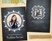 INSTANT DOWNLOAD  - Graduation announcement - Photoshop Templates - E400