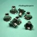 6 - 9 x 8 mm Antique Silver Flower Bead caps bc028-2