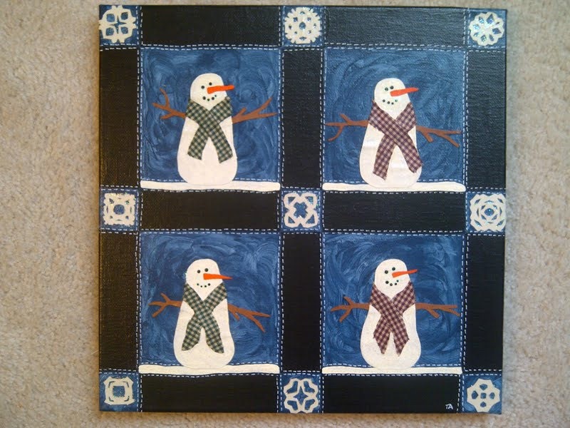 Quilt Art: Chilly Snowmen