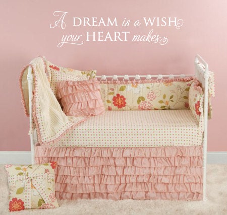 Wall Vinyl Quote - A Dream is a Wish Your Heart Makes