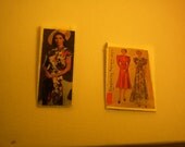 2 handmade miniature dress patterns by pjh