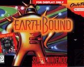 HUGE POSTER Earthbound Box Art SNES printed on silk
