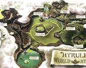 56" x 32" HUGE Hyrule Zelda: Ocarina of Time World Map POSTER