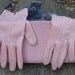 Vintage 1960's Powder Puff Pink Slim Clutch with Matching Gloves