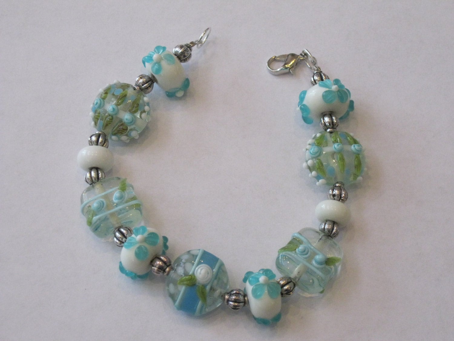 Handmade Lampwork Bead Bracelet By Kimshandmadejewelry On Etsy