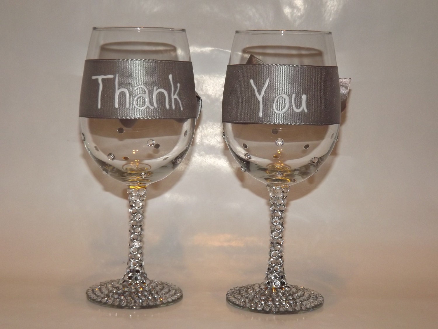 Rhinestone Bling Wine Glasses Favors