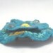 Felt flower,felted flower,felt flower brooch,shades of turquoise,nunofelt,silk.