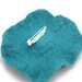 Felt flower,felted flower,felt flower brooch,shades of turquoise,nunofelt,silk.