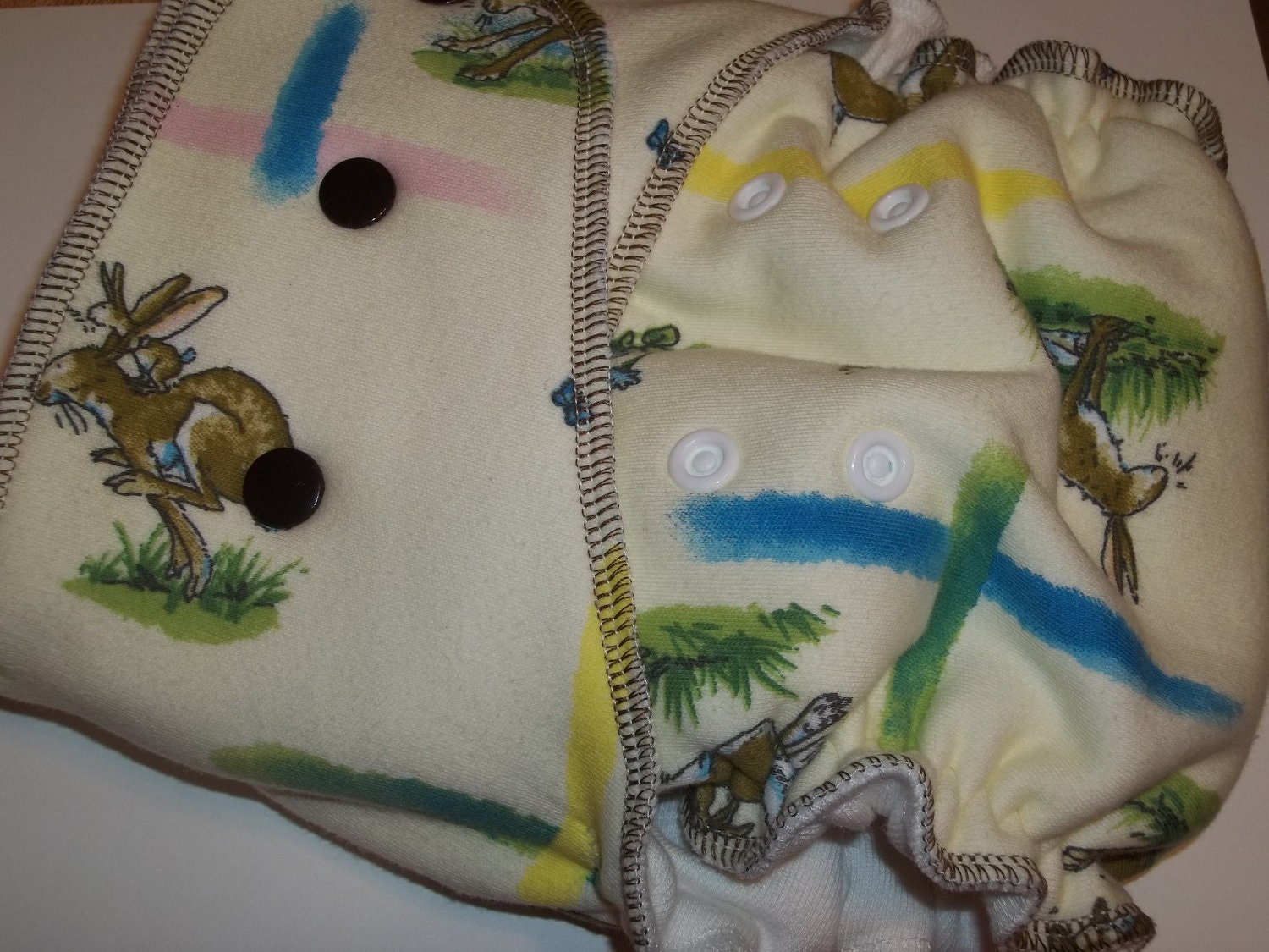 Nutbrown Hare fitted diaper