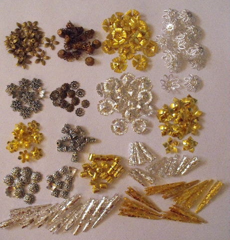 Huge Lot of 220 Destash Bead Caps