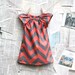 Coral and Gray Chevron Shift Dress // 6 months - 10 years