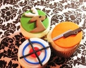 Deer Hunting Fondant Cupcake toppers for your hunter perfect for grooms cake alternative Manly Birthday