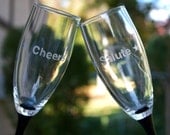 Custom Etched Glasses - personalized champagne flutes, martini glasses, wine glasses, and whiskey glasses