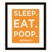 Sleep Eat Poop poster-Funny playroom wall decor - typography print