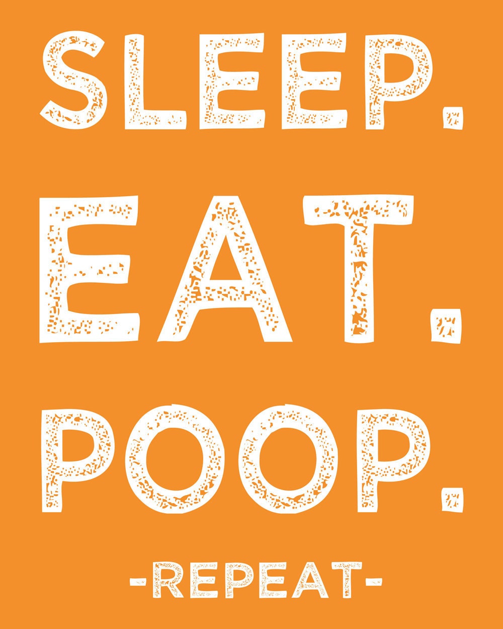 Sleep Eat Poop poster-Funny playroom wall decor - typography print