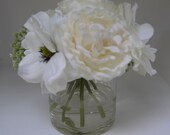 White Silk Flower Arrangement